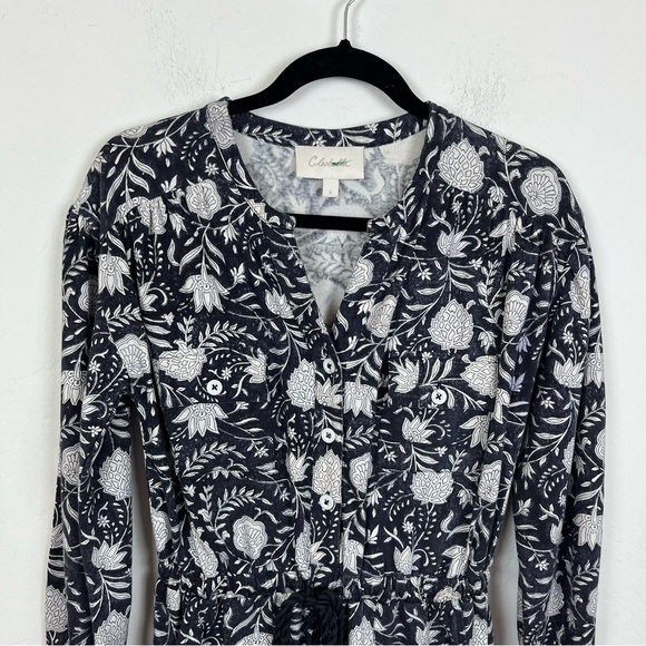 Cleobella Stella Lounge Jumpsuit - Navy Block Print - Picture 3 of 9